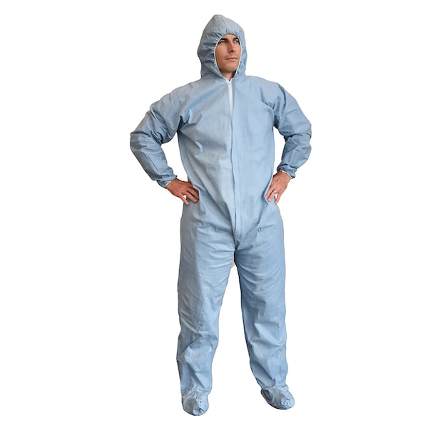 Cordova DEFENDER FR Self-Extinguishing Coverall with Hood and Boots, L, 12PK FRC400L - main